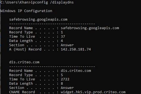 dns lookup ip address.